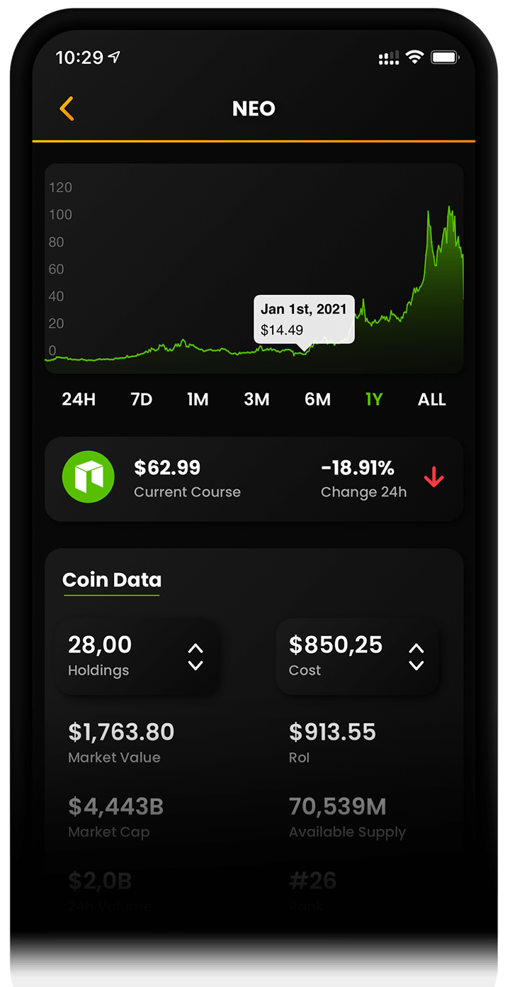 CoinFolio App Preview Coins